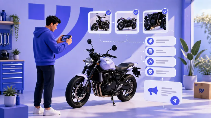 How to create an ad to sell a used motorcycle